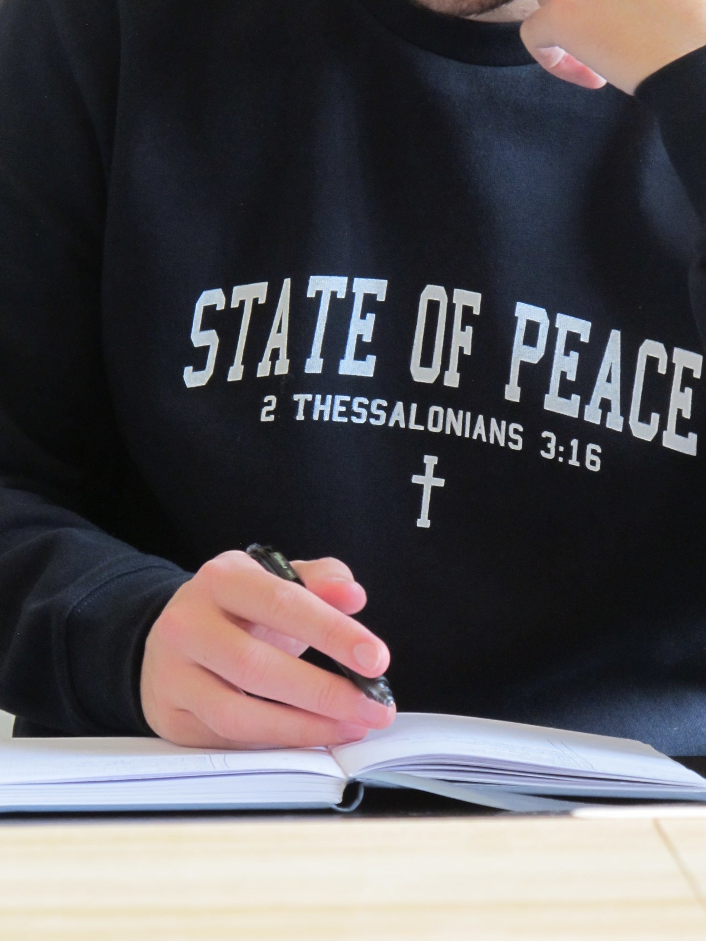 State Of Peace Sweatshirt- Dark Navy