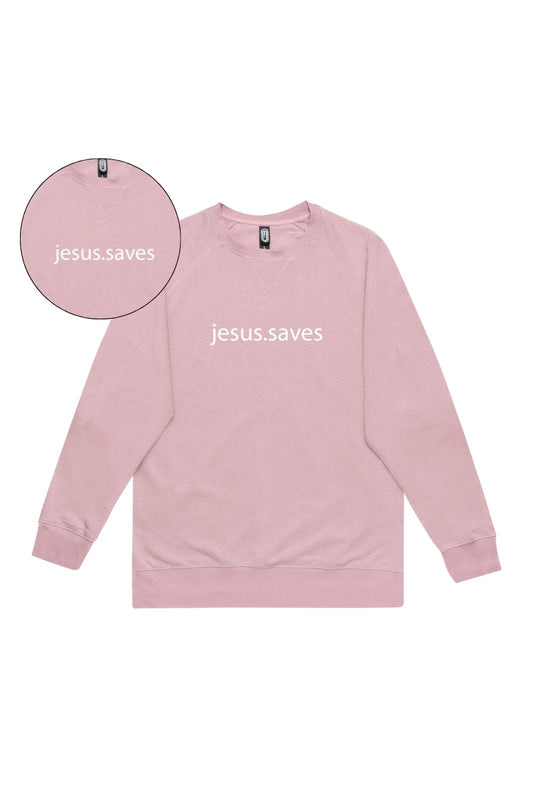 Blush - jesus.saves sweatshirt