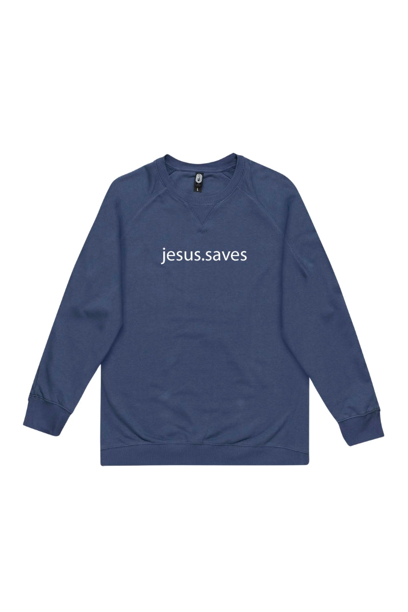 Blue - jesus.saves sweatshirt
