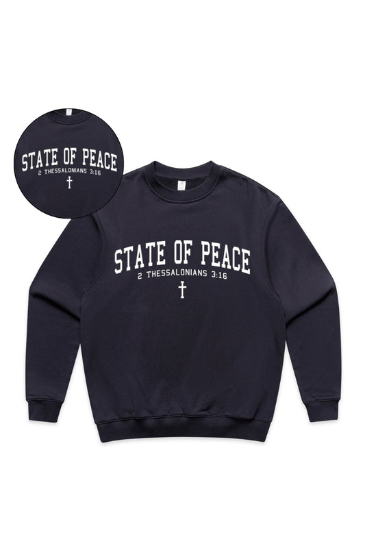 State Of Peace Sweatshirt- Dark Navy