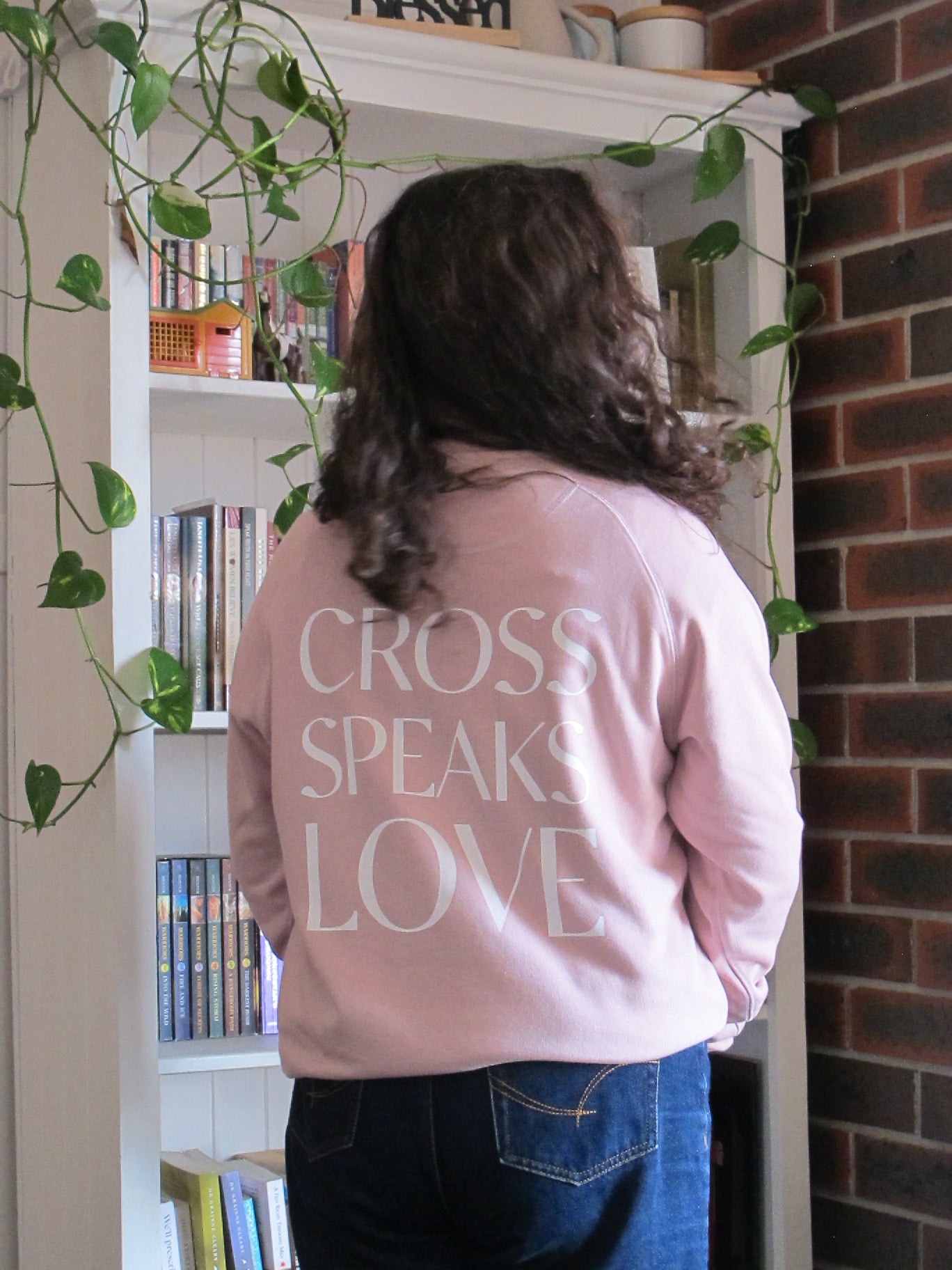 Cross Speaks Love- Pink Sweatshirt