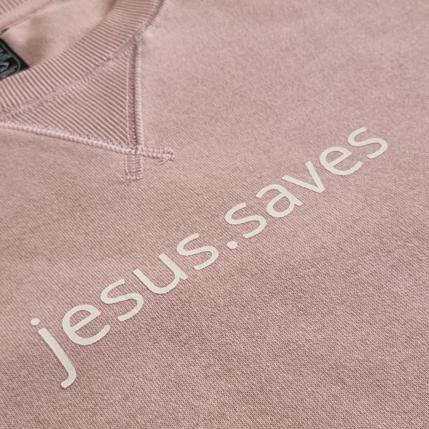 Blush - jesus.saves sweatshirt