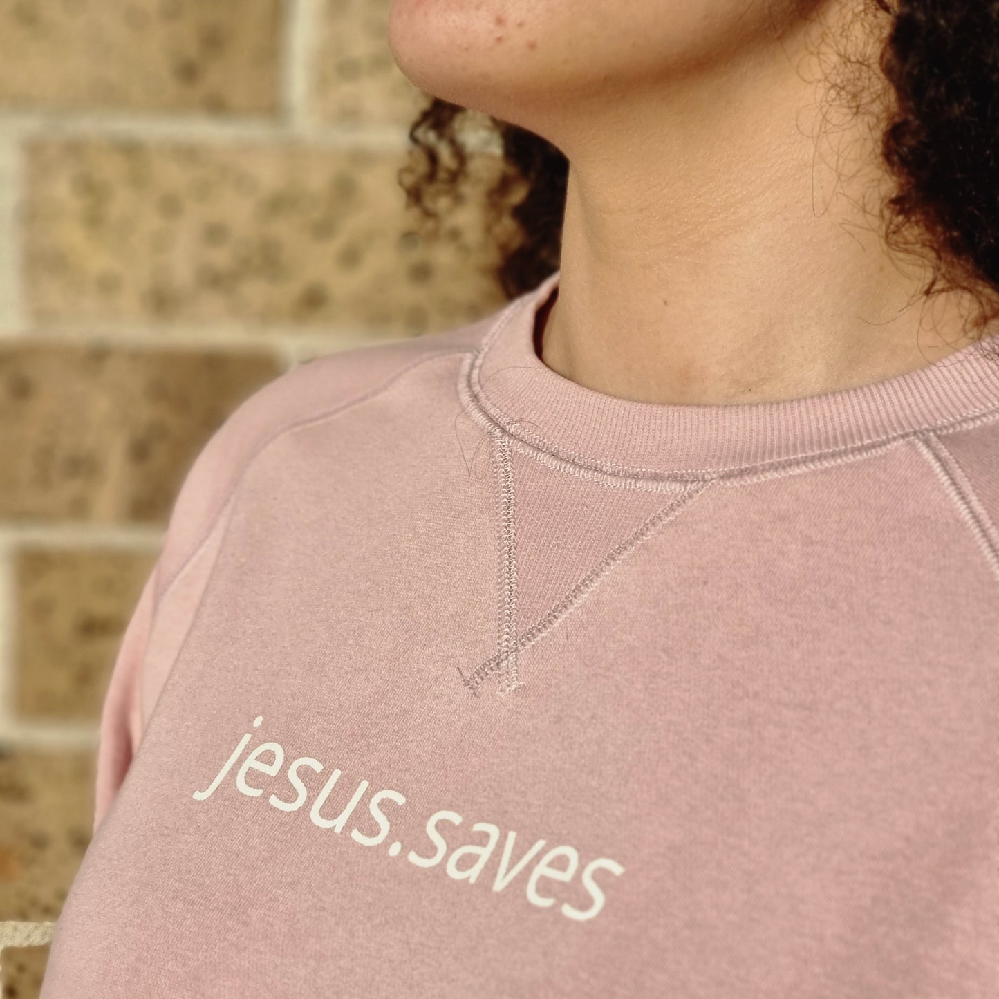 Blush - jesus.saves sweatshirt
