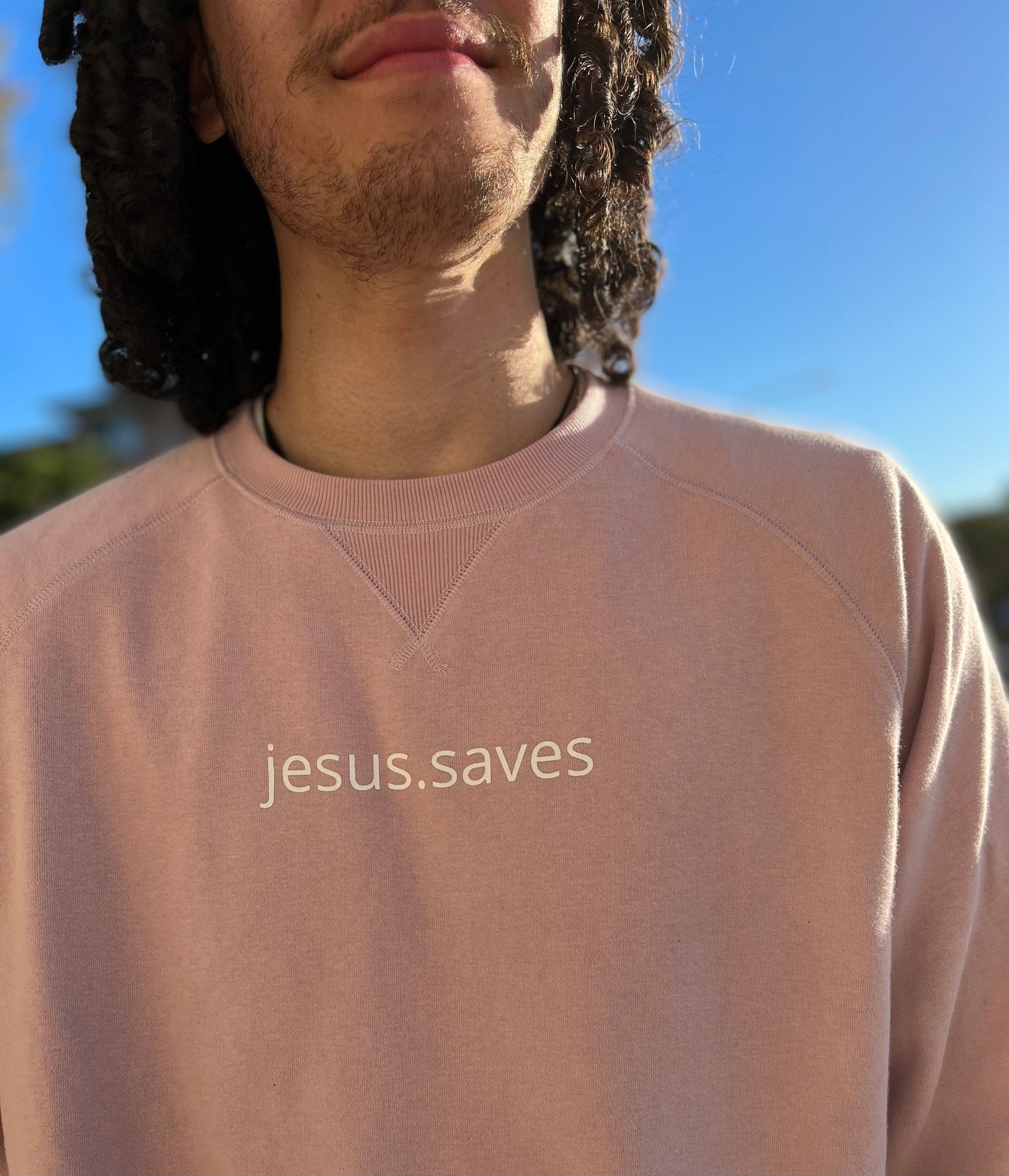 Blush - jesus.saves sweatshirt