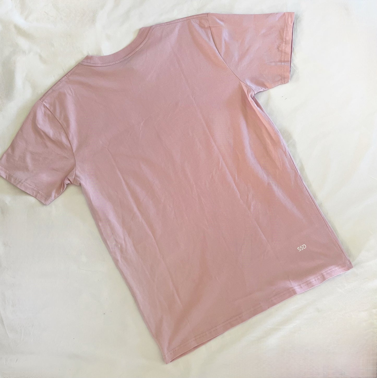 BACK of shirt - Blank bar white SSD bottom right corner.