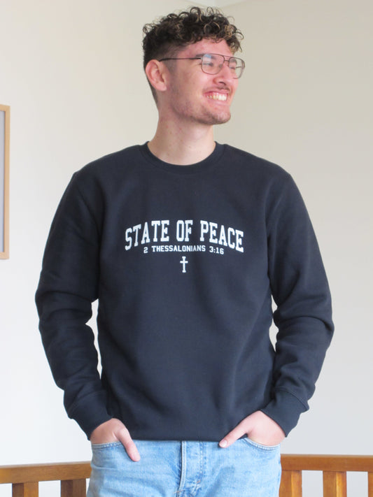 State Of Peace Sweatshirt- Dark Navy