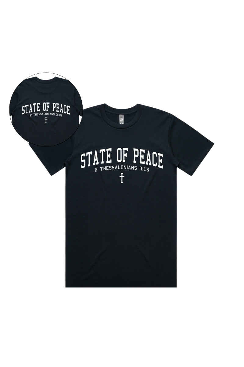 State Of Peace T-shirt- Dark Navy