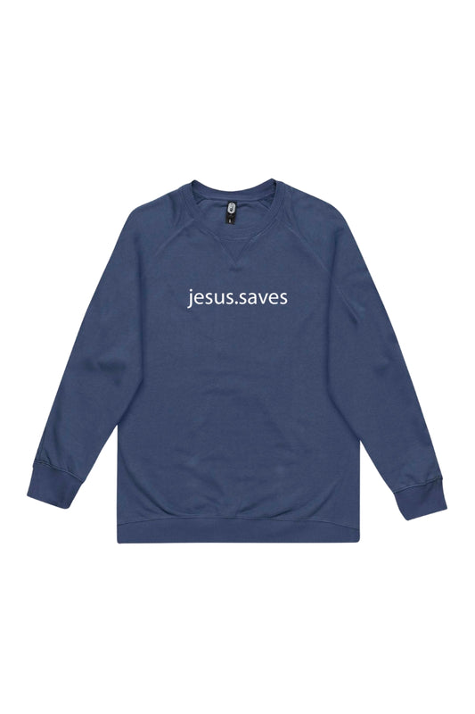 Blue - jesus.saves sweatshirt