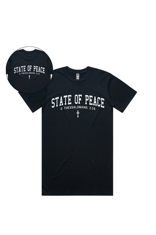 State Of Peace T-shirt- Dark Navy