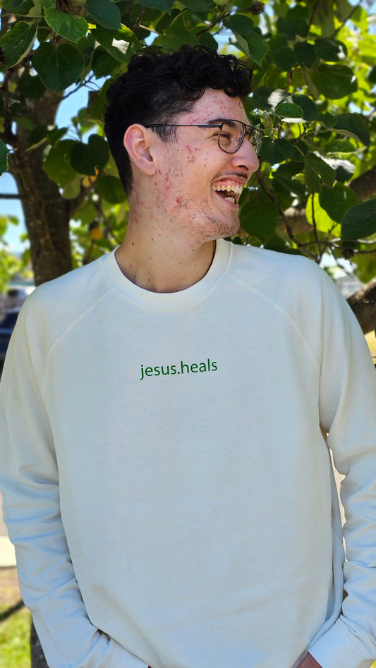 jesus.heals Slouchy Sweatshirt- Cream