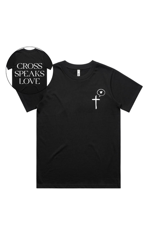Black - Cross Speaks Love Classic T-shirt