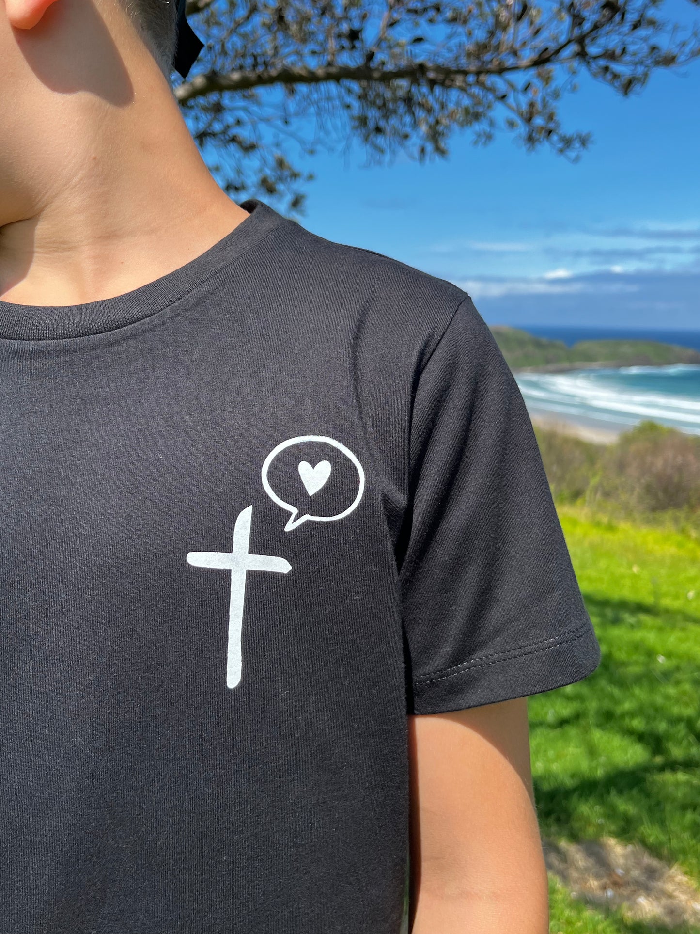 Cross Speaks Love Kids Tee Version