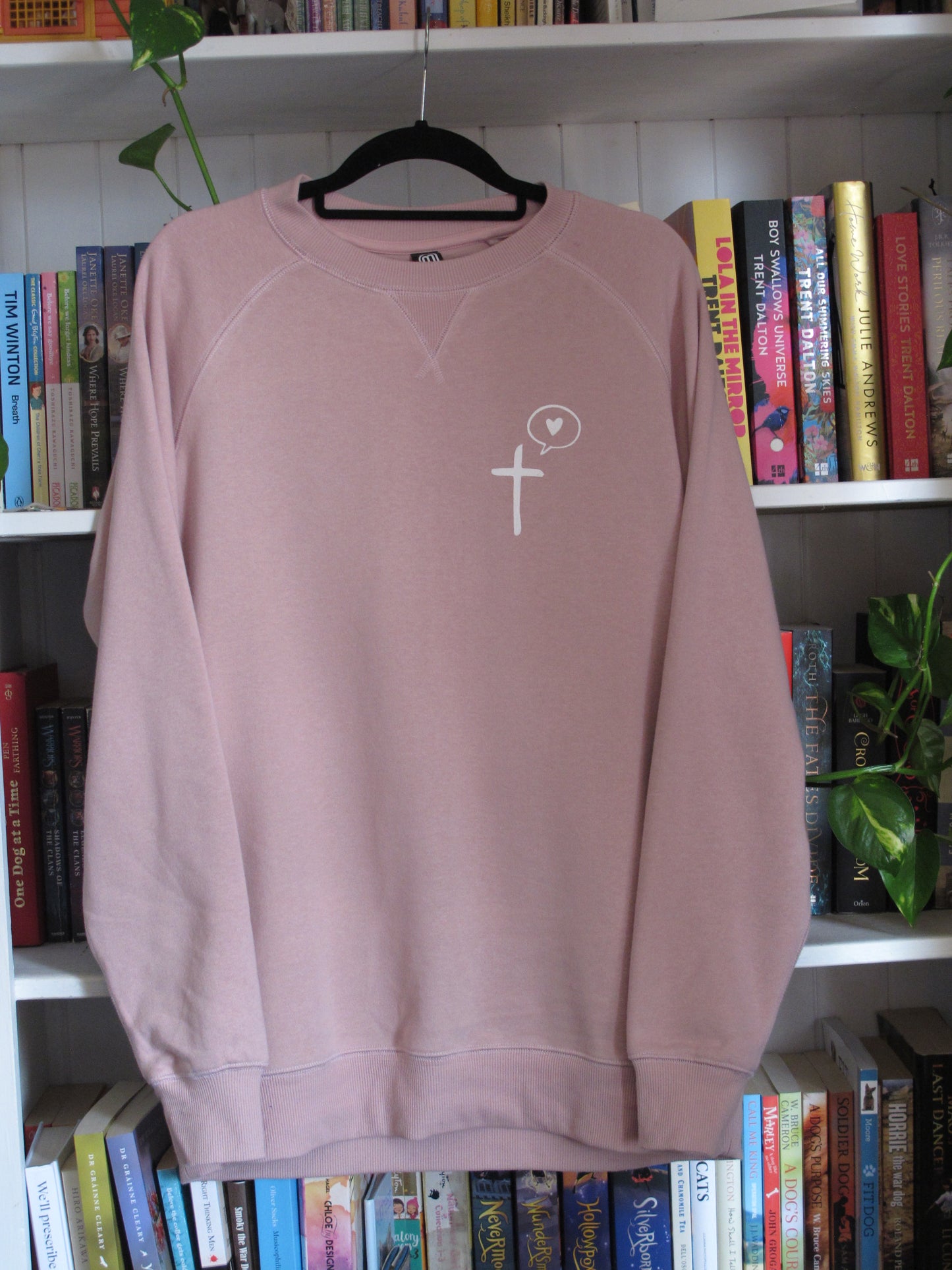 Cross Speaks Love- Pink Sweatshirt