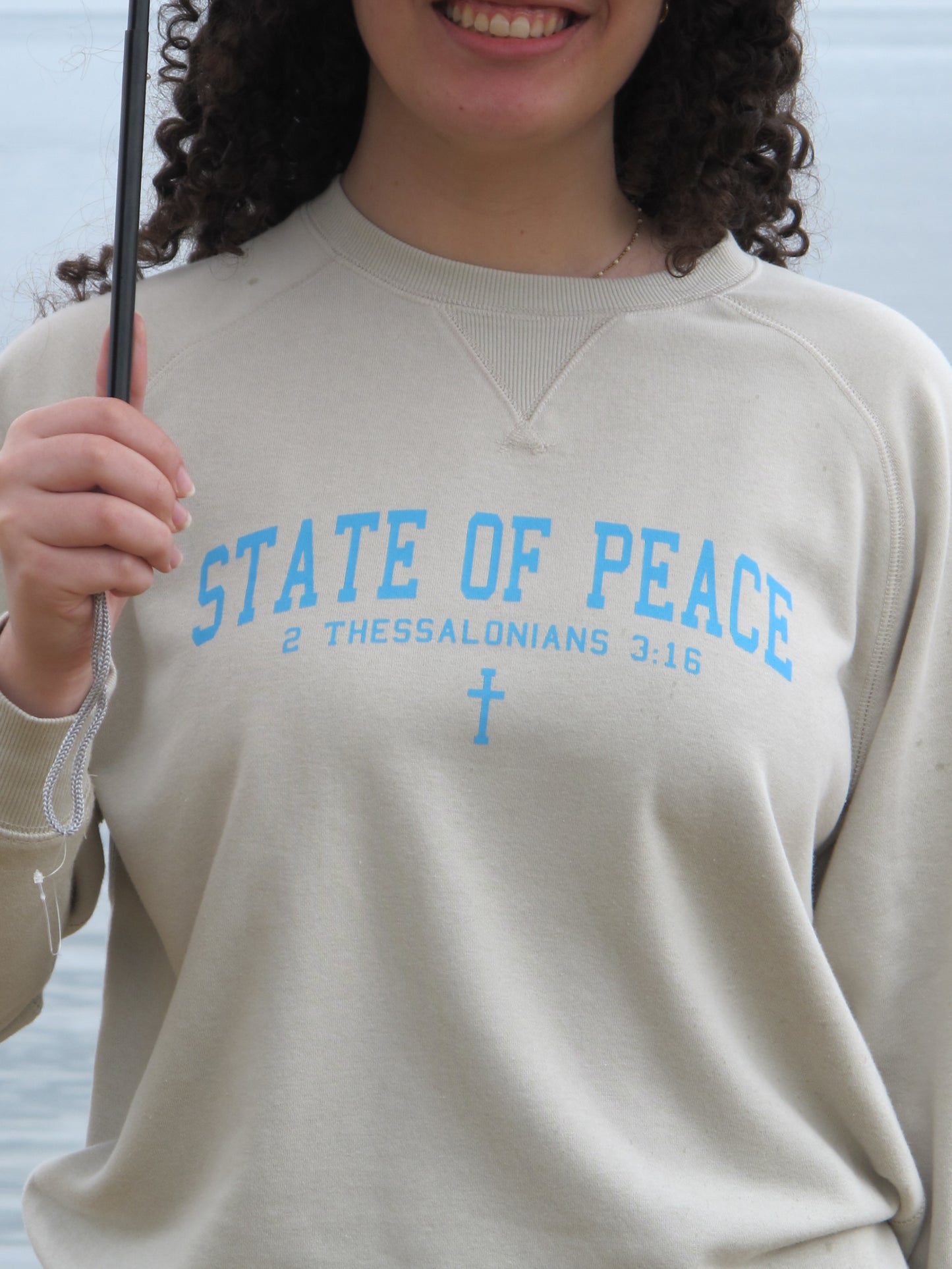 State Of Peace Sweatshirt- Sand