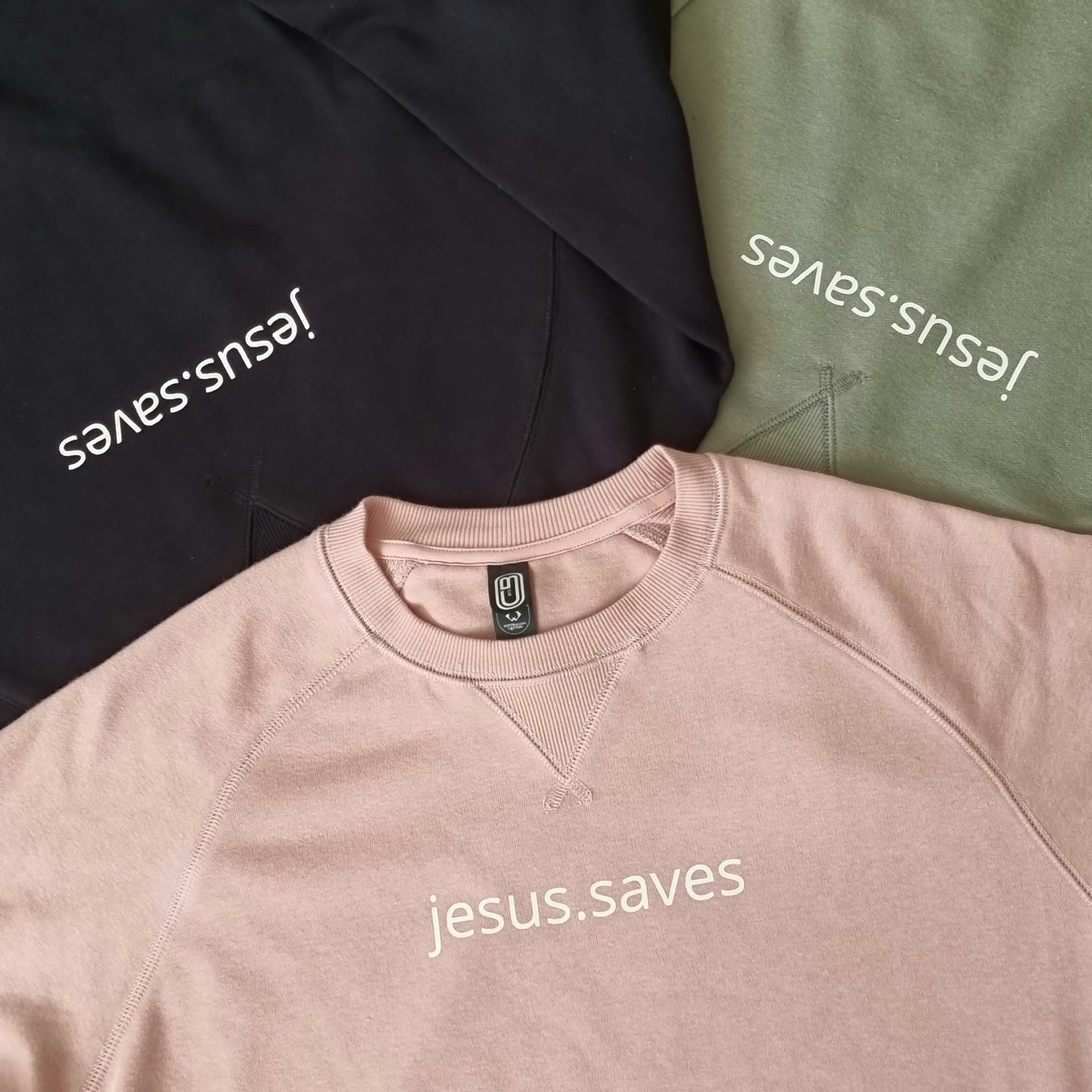 jesus.saves sweatshirt- Sage